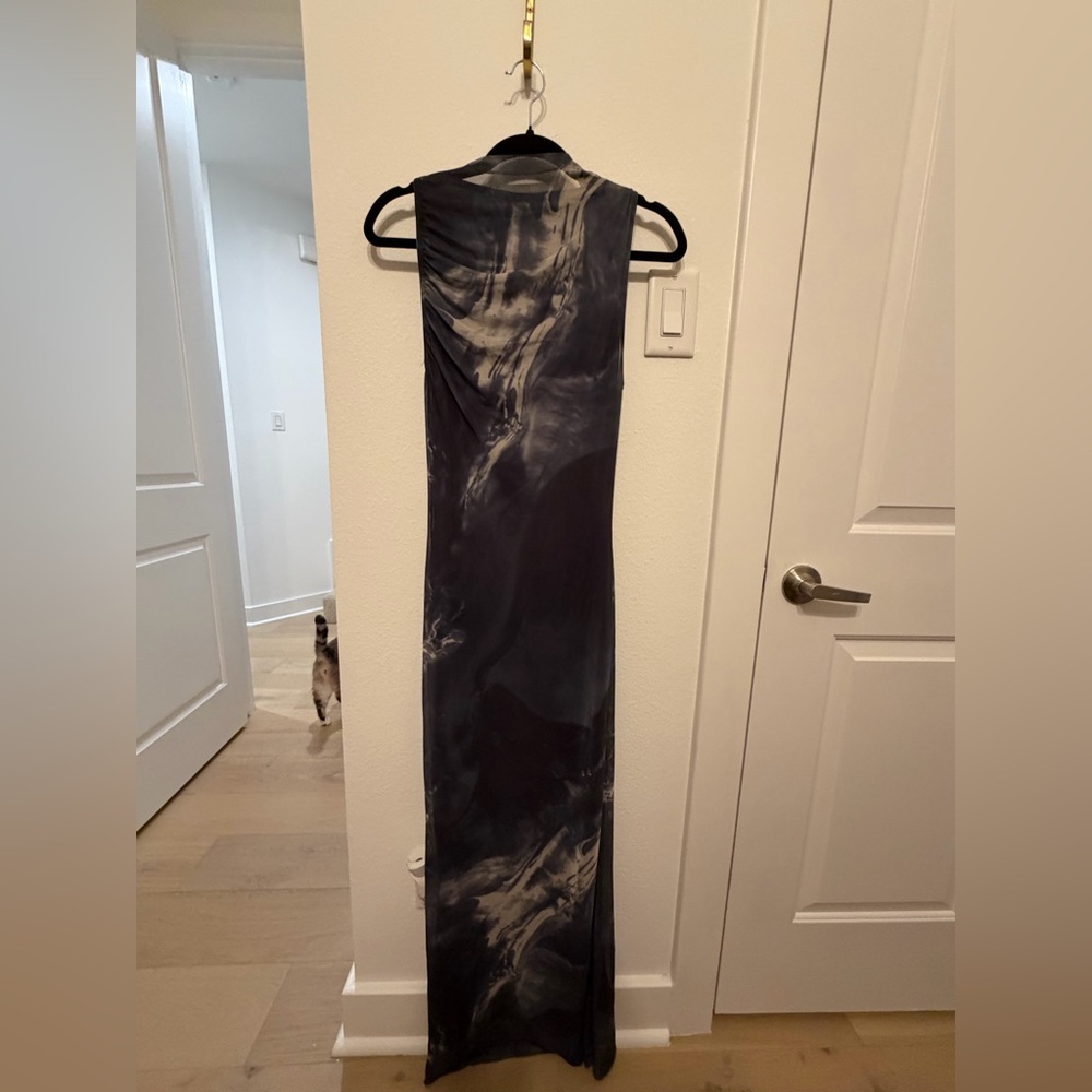 Pull&Bear Black and Gray Maxi Dress